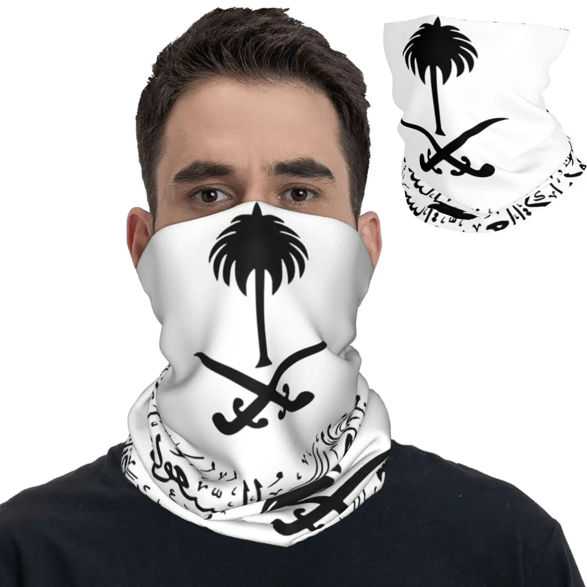 Königreich Saudi-Arabien Emblem von Saudi-Arabien Bandana Hals abdeckung Wickels chal Mehrzweck Sturmhaube Reiten für Männer Erwachsene atmungsaktiv