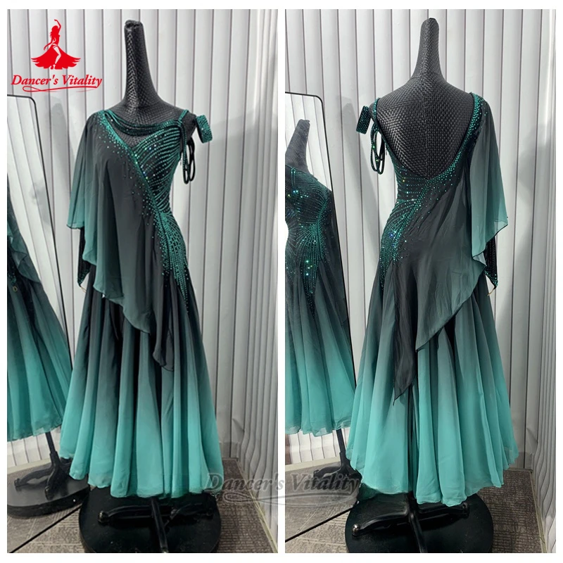 Women Standard Ballroom Dance American Style Perform&Contest Big Swing Dresses Customize Dancer's Vitality Adult Waltz Clothing