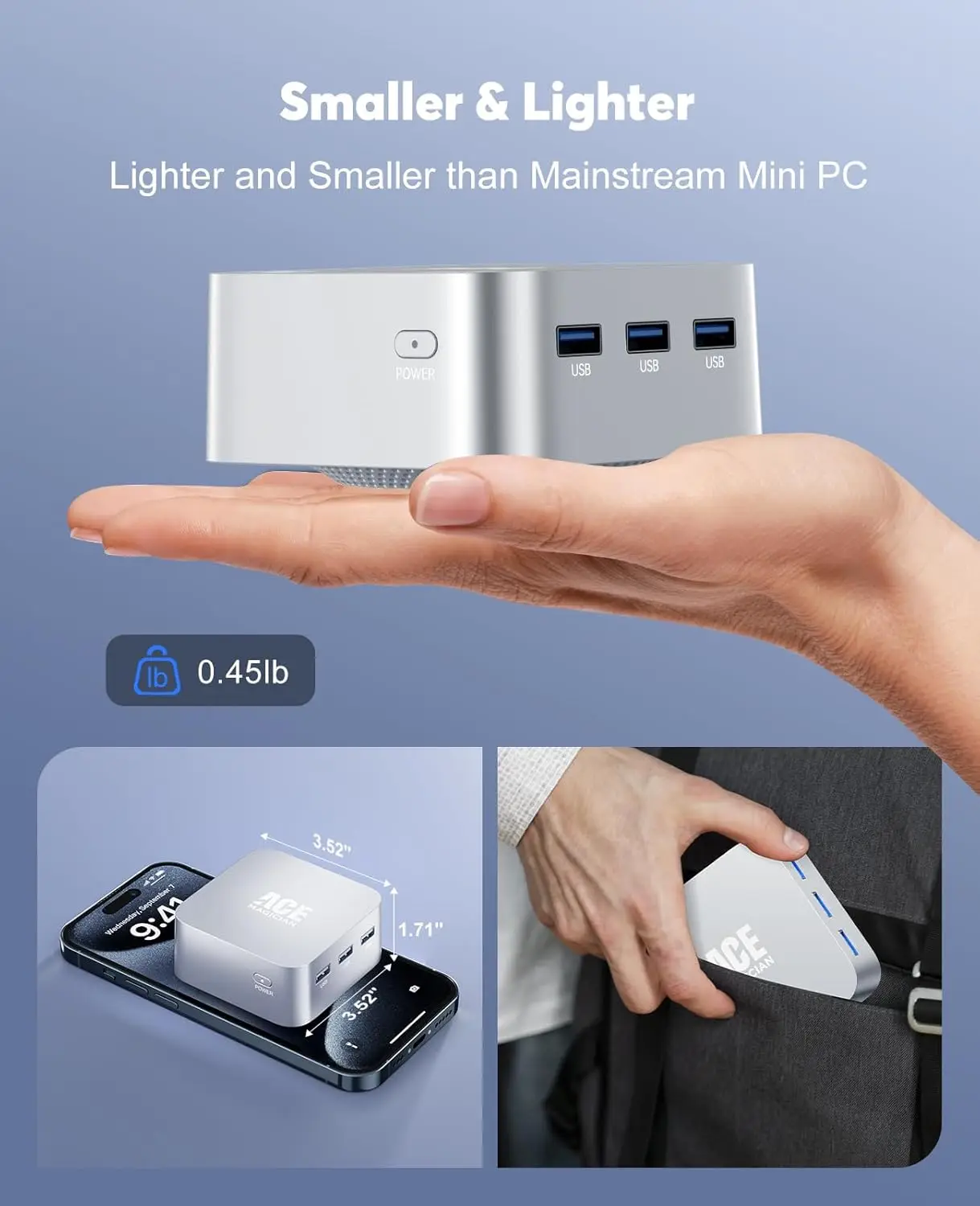 KAMRUI T8 Plus 미니 PC Alder Lake N95 12GB LPDDR5 RAM 256GB SSD 윈도우11 프로 4K 60Hz 2.4/5G WiFi5 BT4.2 미니 데스크탑 컴퓨터