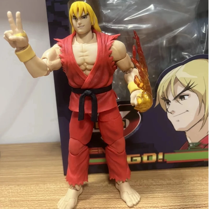 

In Stock Street Fighter Figure Ken Masters Figures Fight Competitive Figurine 1/12 Gk Statue Model Collectibles boy toys