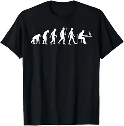 Evolution of Man Computer Programmer Funny Geek Lover IT T-Shirt Unisex Summer Streetwear Tops Customizable Graphic T Shirts