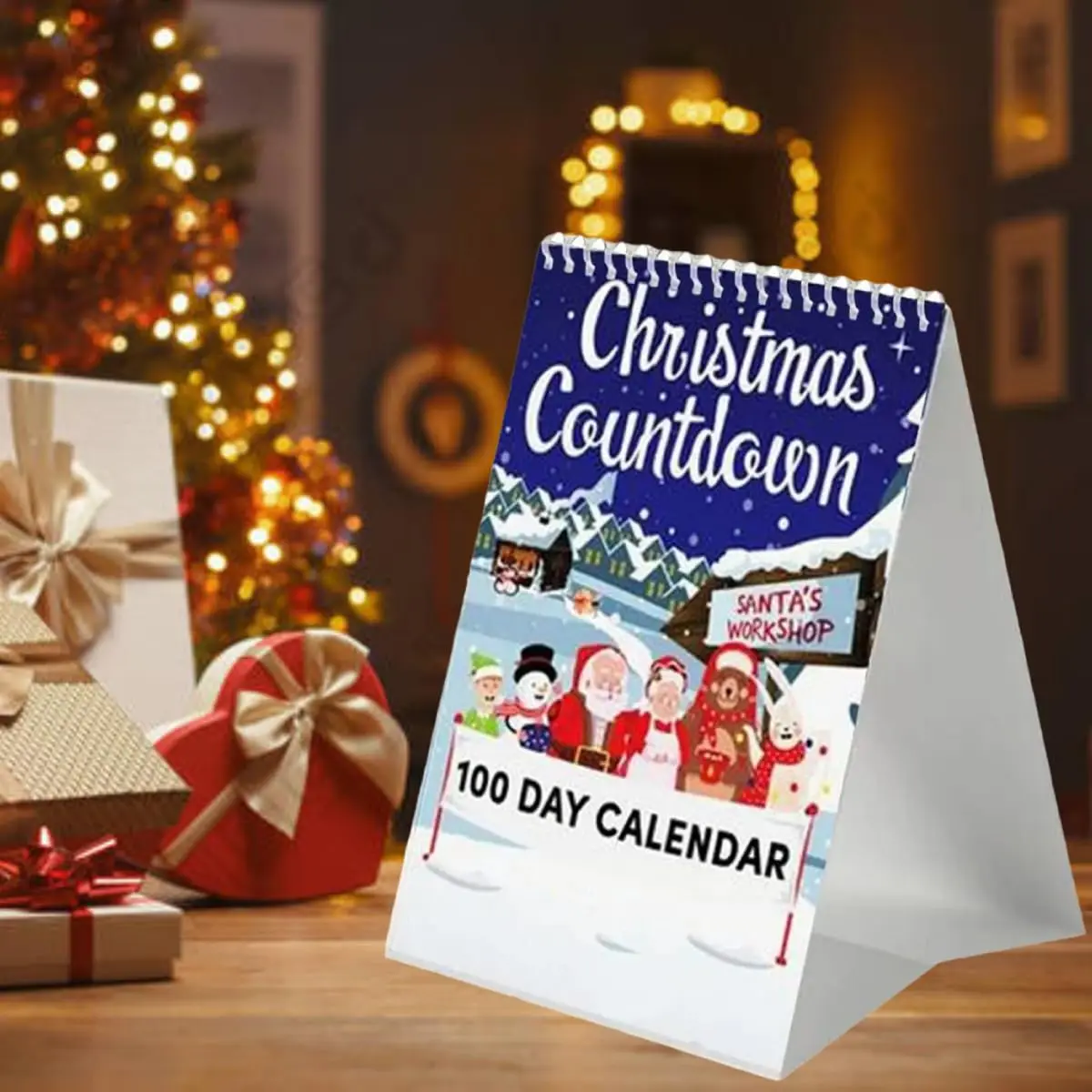 

Interactive Wall Art Decorative Desktop Advent Calendar Christmas Countdown Calendar Sturdy Tear Off Countdown For Home Area