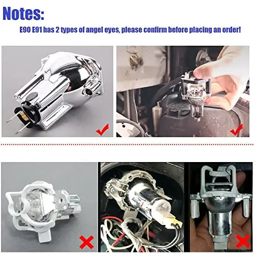 LED Angel Eyes Headlight Halo Ring Marker Light Bulb FOR BMW 3 series Pre-LCI E90 E91 325i 328i 330i 335i 335xi 2006-2008