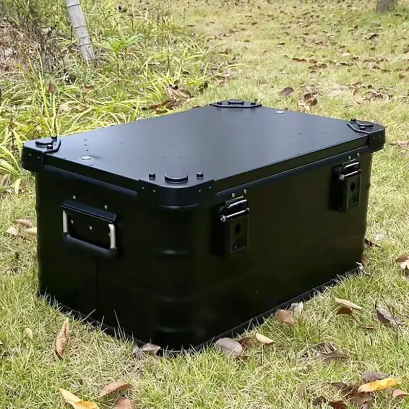 

Outdoor camping aluminum alloy storage box Multifunctional car large capacity waterproof trunk Self-driving metal finishing box