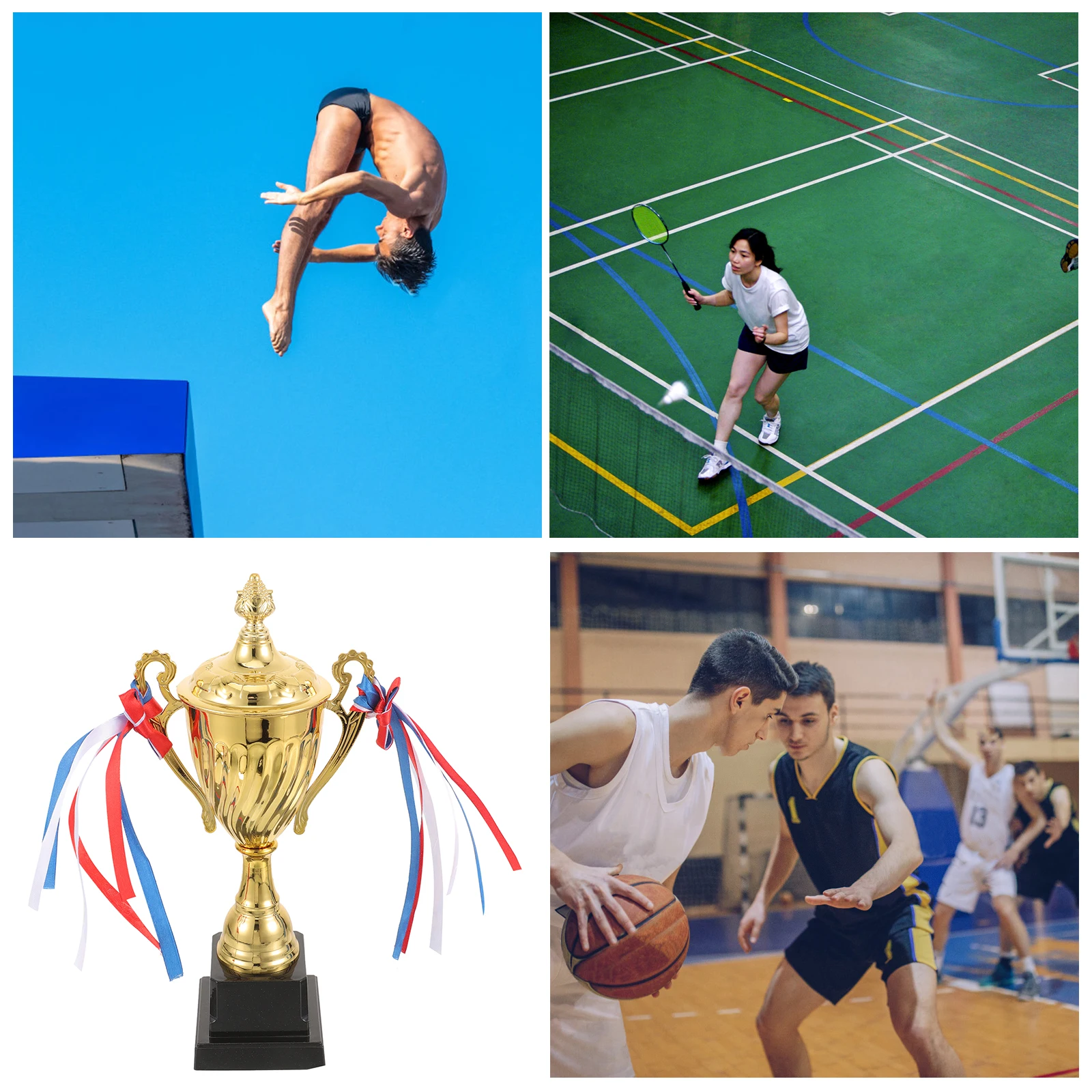 

1pc Metal Golden Great Base Basketball Prize School Award Sports Competition Trophy Competition Honor Sports Trophy