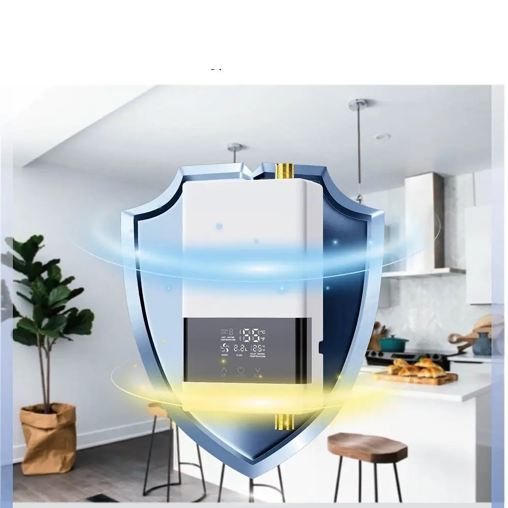 Простая установка, водонагреватель без резервуара, постоянный водонагреватель, розничный контроль, европейская вилка, 220 В, для кухни