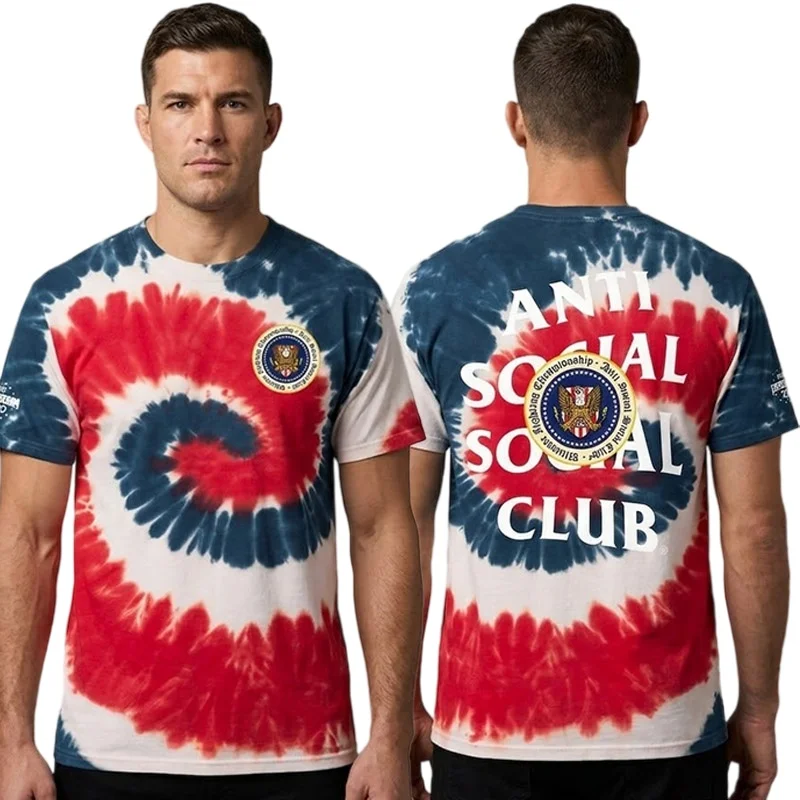 26-27 New Anti Social Club Retro Men's Football Jersey 3D Printed Quick Drying T-shirt Suitable for Daily and Training Wear