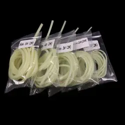 2m/bag 5 sizes Saltwater Fishing Sabiki Rig Protection Tube Soft Rubber White Luminous Green Sleeve High Brightness & Long Lumo