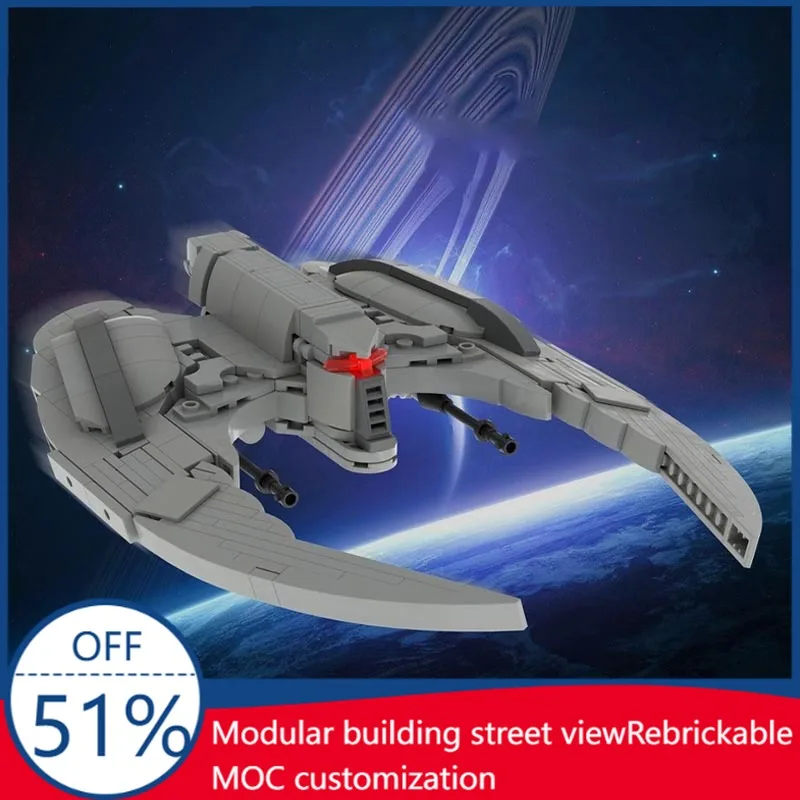 NUEVO Set de Construcción de 378 Piezas, Modelo de Nave Espacial Cylon Raider de Battlestar Galactica, Bloques de Construcción Personalizados para Armar