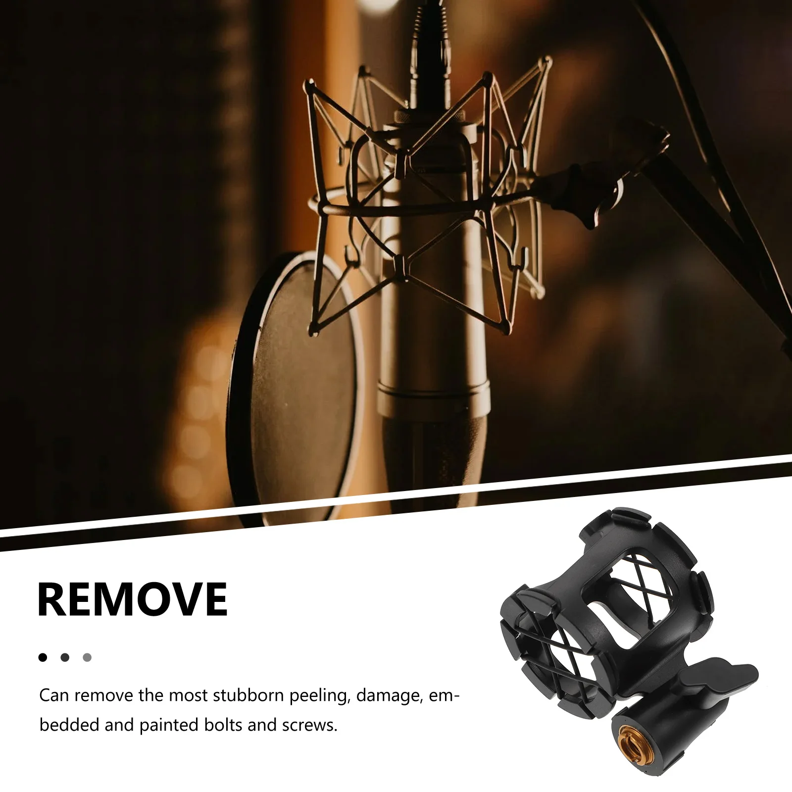 

Shockproof Microphone Stand Adjustable Plastic Mic Anti-Vibration Mount Rack Professional Mic Shockproof Support for Studio