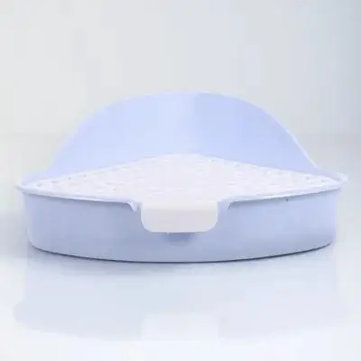 مرحاض أرنب مثلث مع قاعدة سميكة وأسوار طويلة صينية فضلات الحيوانات الأليفة لتدريب آمن على المرحاض قعادة زاوية الأرنب للبالغين