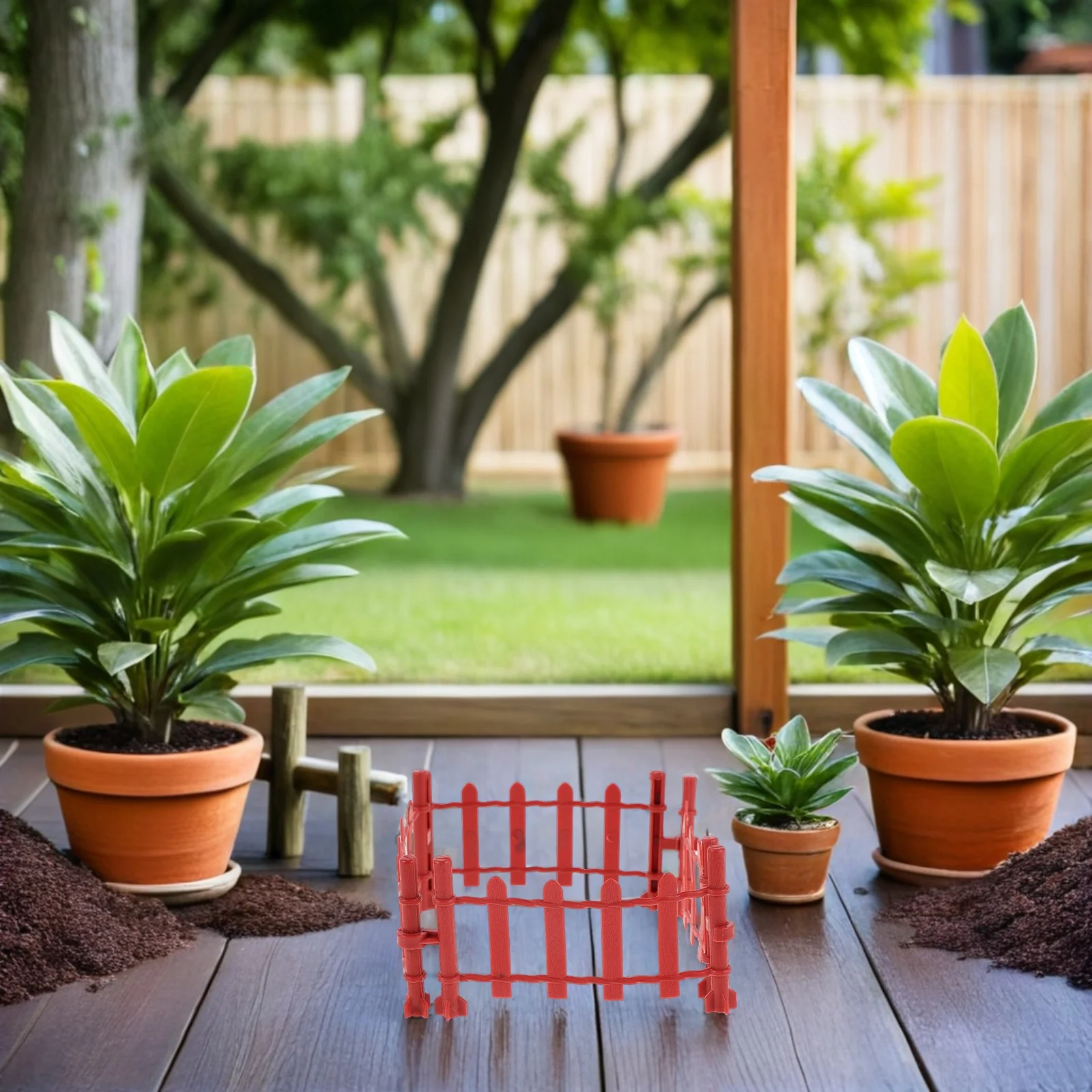 

100Pcs Realistic Farm Fence Miniature Corral Educational Fence Sand Table Prop Cake Topper Accessories for Kids Farm Zoo Layout