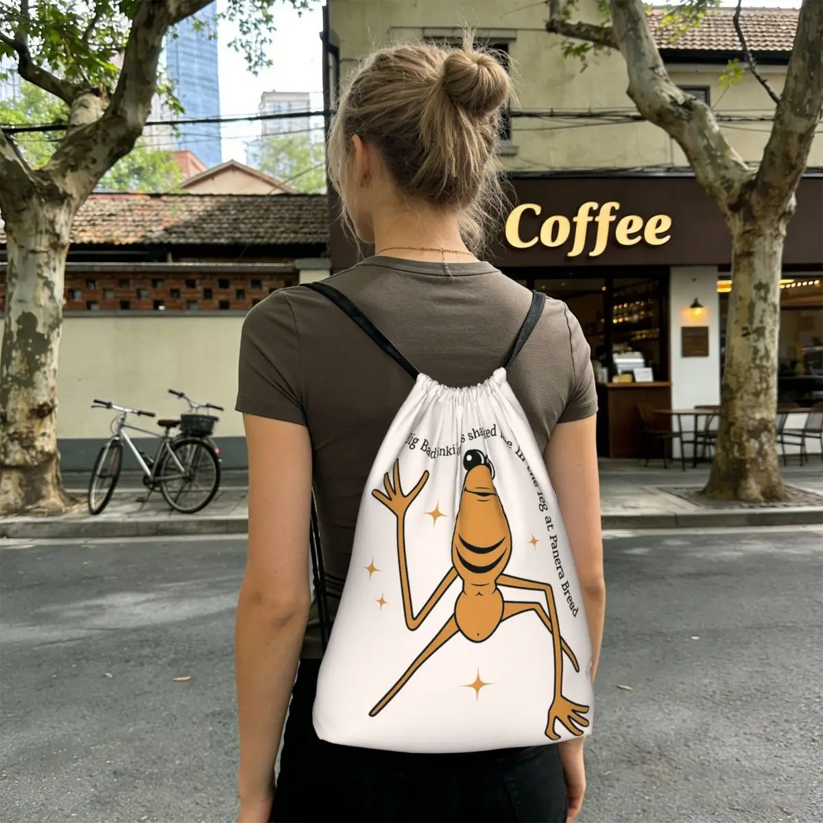 Marcus The Worm Robert Help Meme Brain Rot Backpacks Fashion Drawstring Bundle Pocket Shoes Bag Book Bags for Man Woman Students