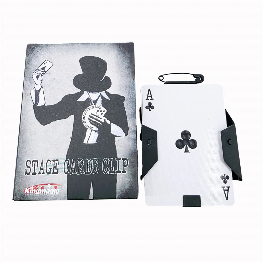 Professional Black Card Clip Holder for Stage Magic - Invisible Poker Manipulation Device with Waist Mount for Instant Card Prop