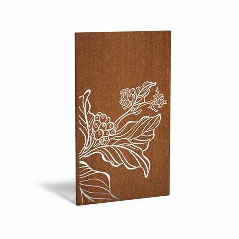 

'corten steel steel metal screen Laser engraving partition corten steel privacy screen
