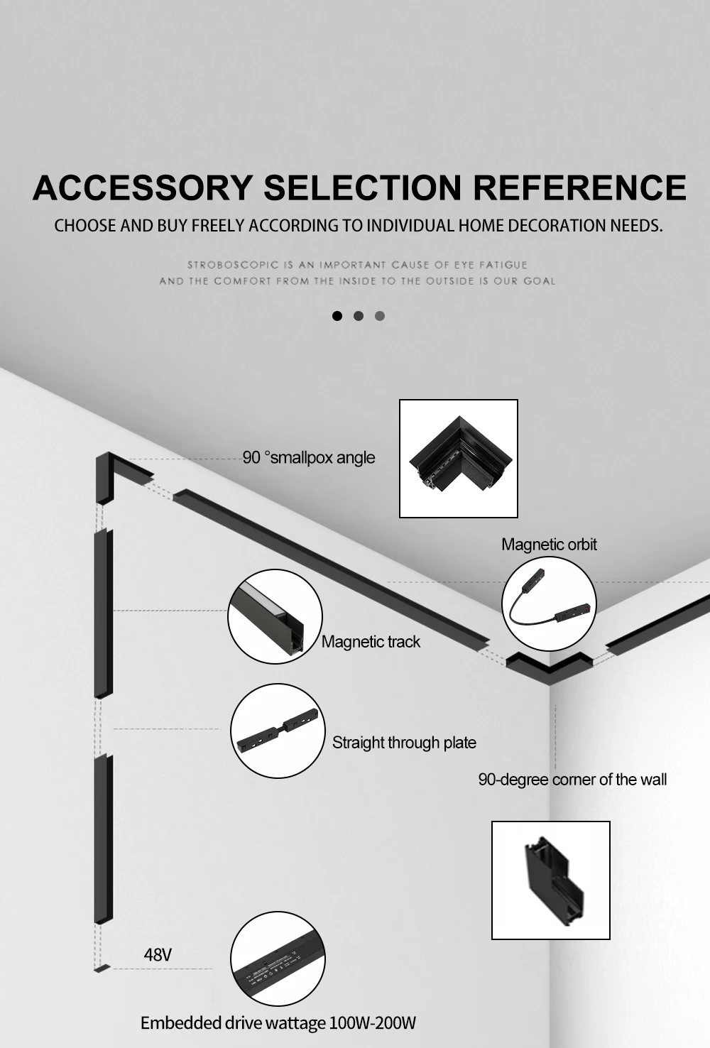 โมเดิร์นไฟติดตามแม่เหล็กฝัง LED Spotlight ดาวน์ไลท์ห้องนั่งเล่นไม่มีไฟหลักโคมไฟกระจังหน้า Series AC220V