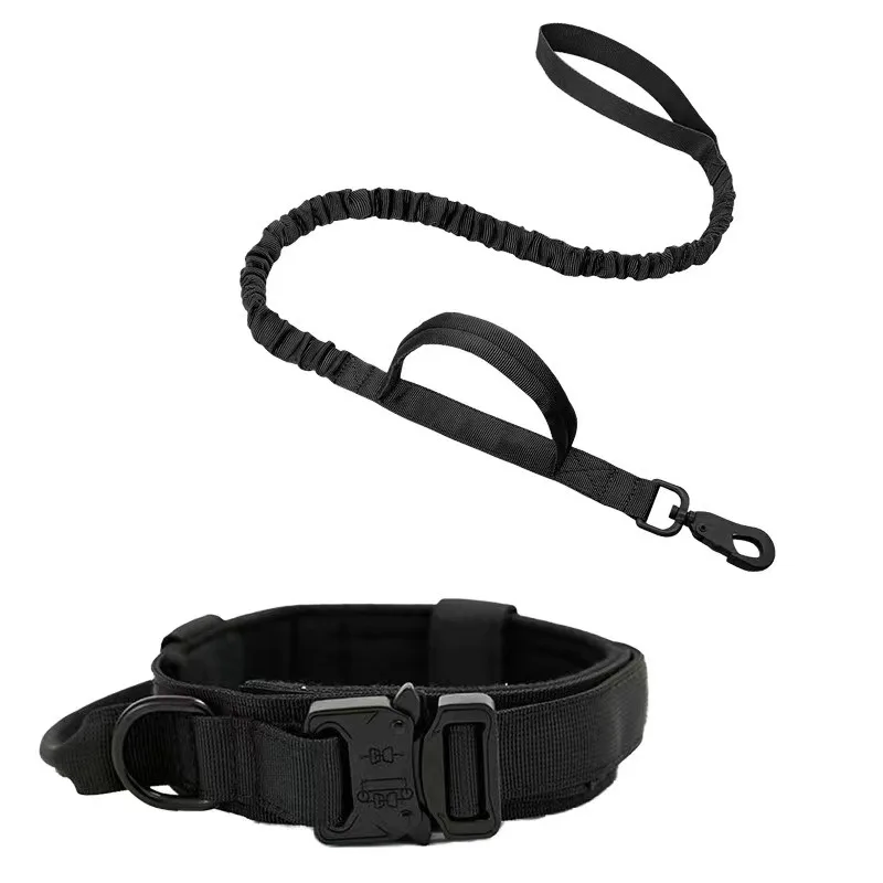 Hundehalsband-Leine-Sets Langlebiges Verstellbares Taktisches Halsband mit Leine für Mittelgroße und Große Hunde Deutscher Schäferhund Outdoor-Trainingszubehör – Detail 10
