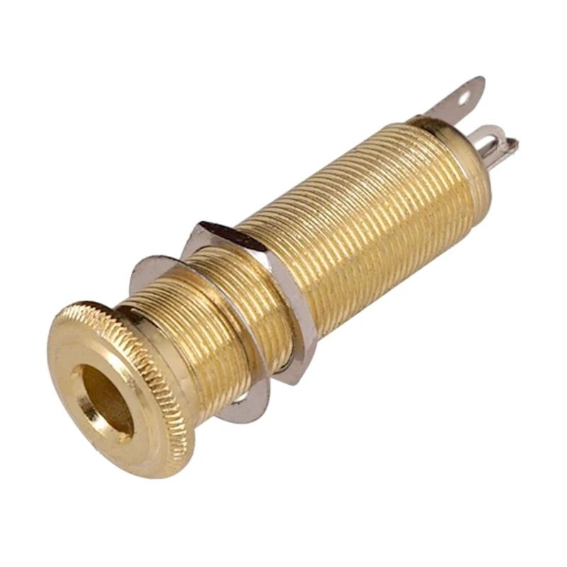 

Guitar Bass 1/4" Stereo Mono Barrels Jacks Input Output Cylinder Plug Socket with 3 Pins for Electric Guitar Bass Parts