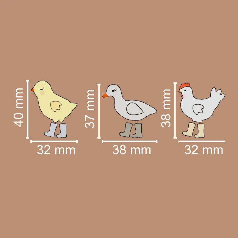 Chick Duck Rooster Shape Polymer Clay Cutters Cute Soft Pottery Clay Mold DIY Earrings Necklace Jewelry Cutting Pottery Tools