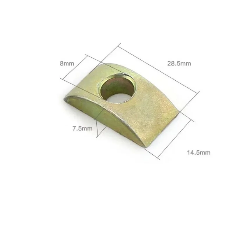 5/10/20pcs M8 Color Zinc Plating Half Moon/Crescent Nut Washers For Bunk Bed Cots Furniture Connecting Screws Assembly Fittings