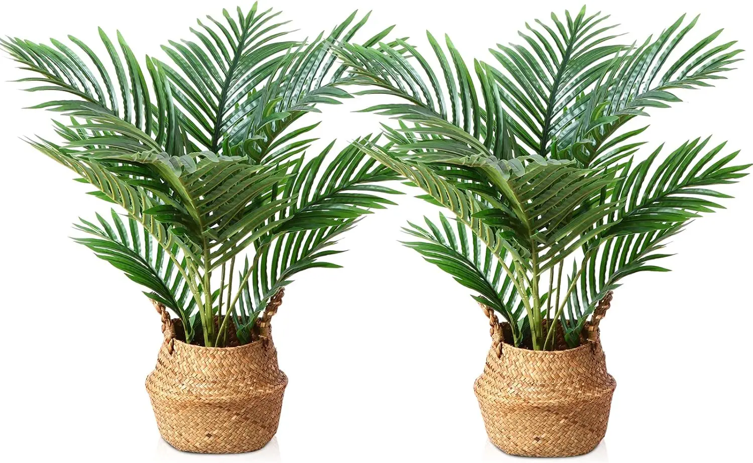 

Fake Majesty Palm Plant 2Ft Artificial Plants for Home Decor Indoor Small Faux Trees in Pot Fake