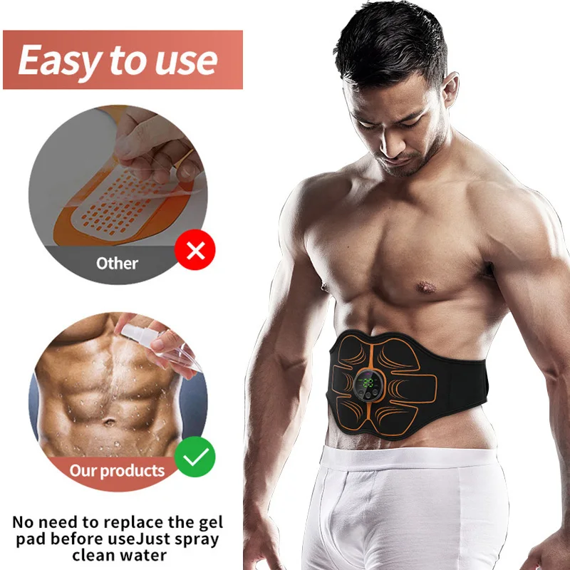 ABS Trainer Belt EMS Muscle Stimulator Electronic Abdominal Toning Belt Muscle Toner Home Gym Fitness Workout Lose Weight Device