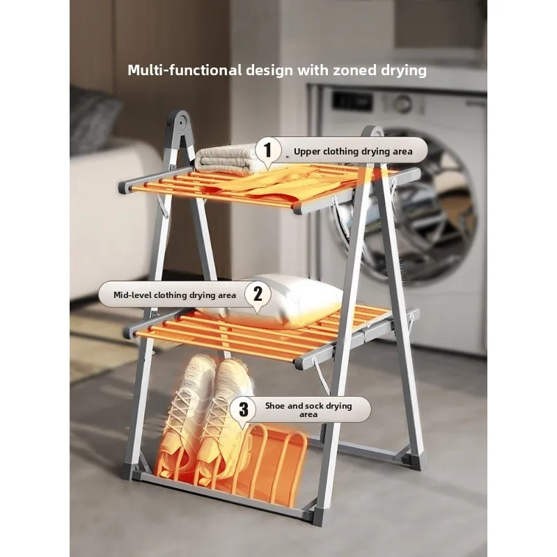 Household electric drying rack, dryer, small folding multifunctional heating drying rack