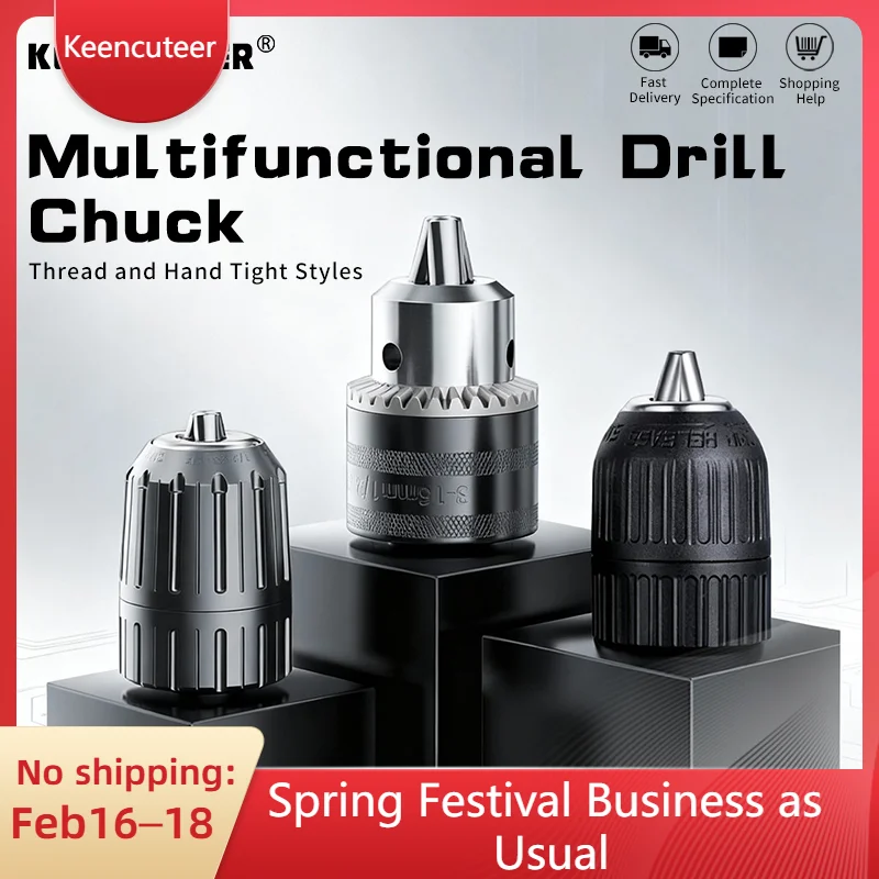 

1,5-13 мм сверлильный патрон, металлическая сверхмощная резьба, быстросменный адаптер, самозатягивающийся для преобразования ударных ключей 1/2-20 UNF