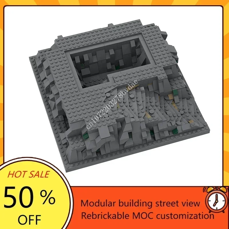 Medieval 3D Baseplate Castle Model Kit Modular MOC Customizable Street View Creative Architecture Assembly Educational Toy Kids
