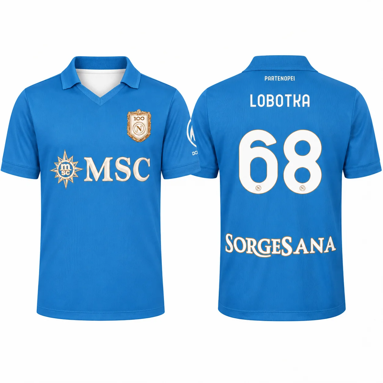 Soccer Jersey for Men 26-27 Season Blue Number 11 Short Sleeve Polo Collar Comfortable Match Day Casual Wear