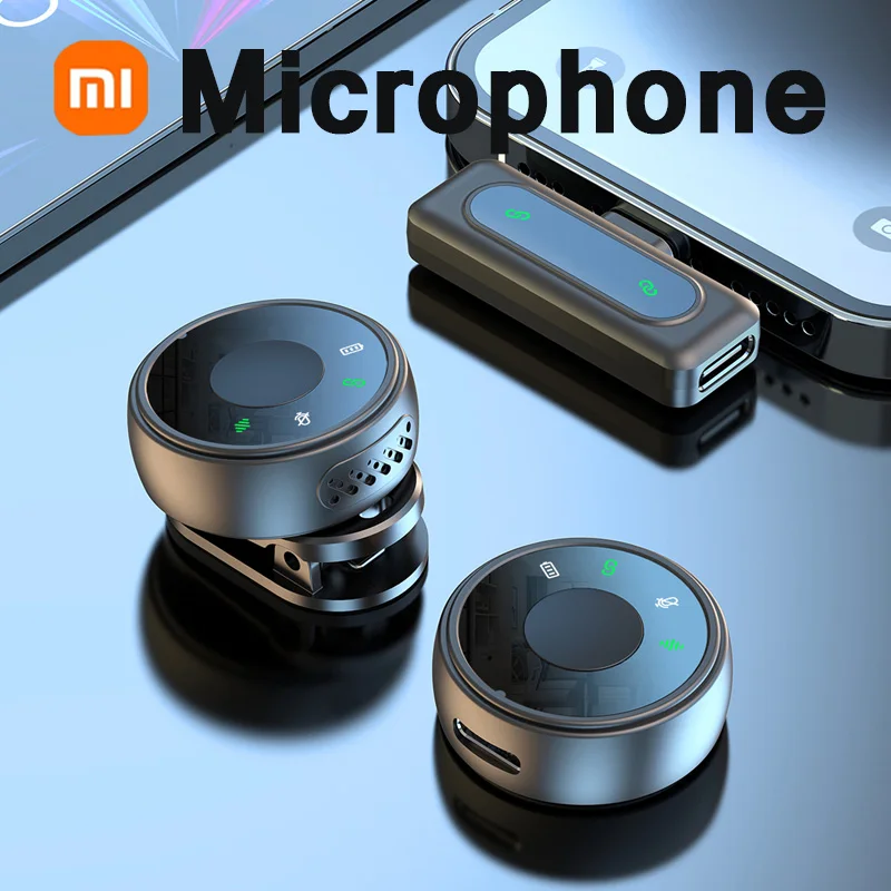Xiaomi J8 New Wireless Microphone Handheld Microphone Mini Magnetic Collar Clip Microphone for Live Streaming Vlog Singing