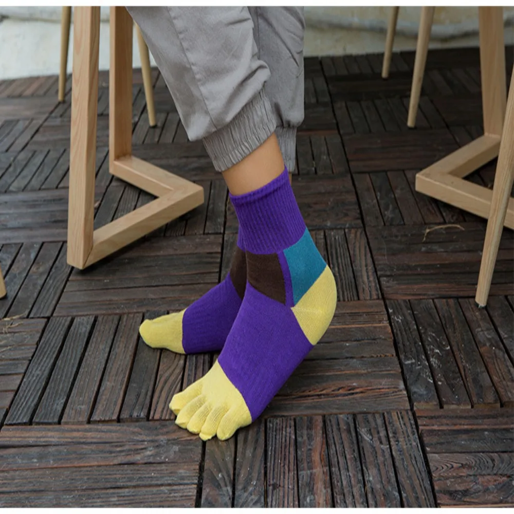 Toes Anti-Bacterial Breathable Organic Cotton Anti-Sweat Fiber Five Finger Socks Sweat Socks Dress Socks With Toes Toe Socks