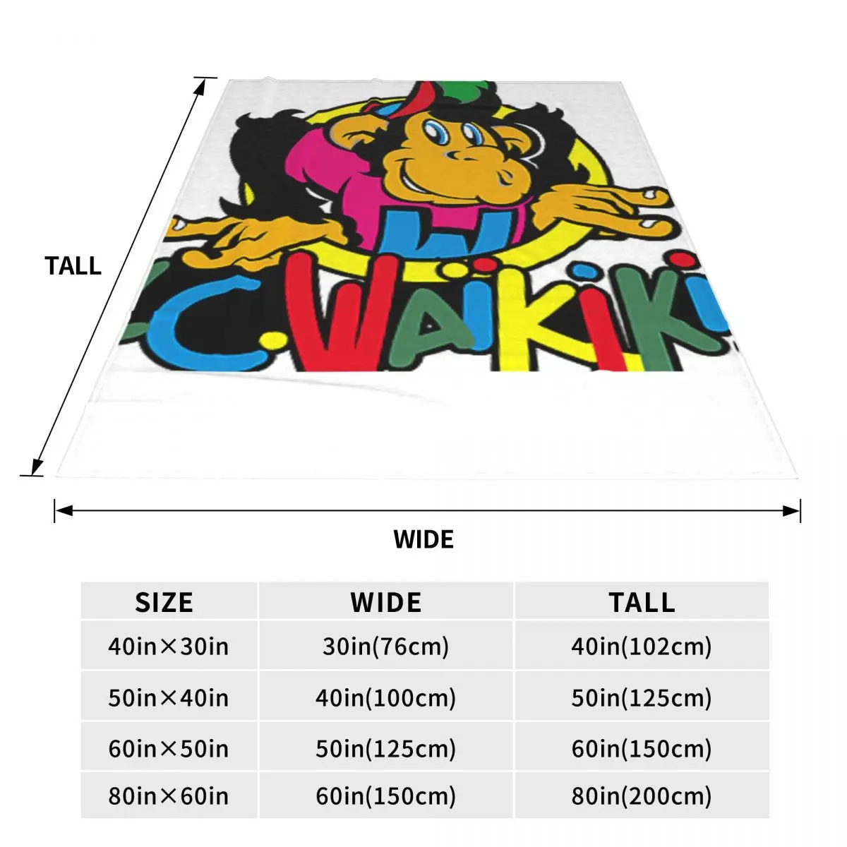 Monkey Lc Waikiki Singe Blanket Fleece Sofa Throw Blanket Breathable for Couch Bedding Outdoor Throws Bedspread Quilt