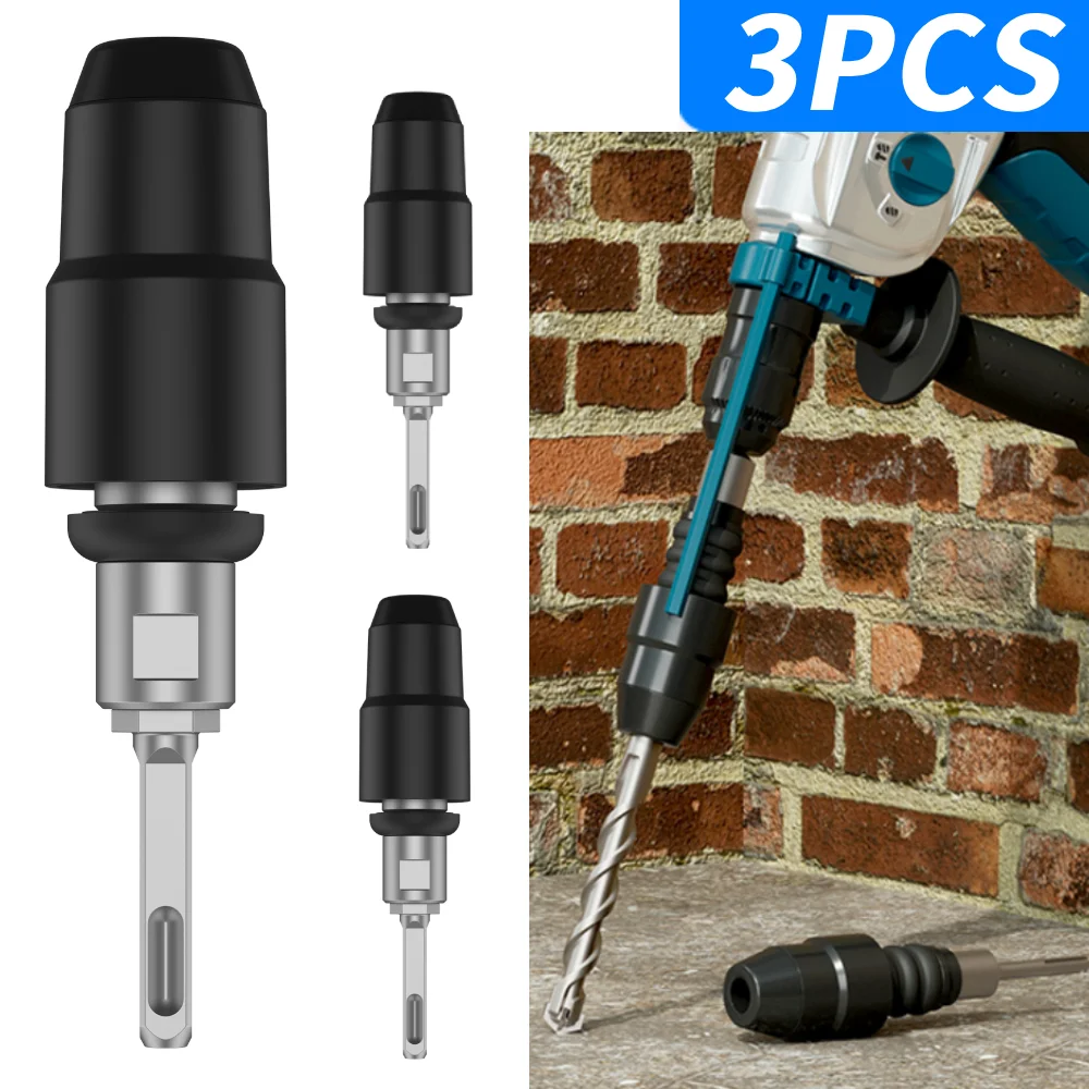 

3 шт. адаптер SDS Max на SDS Plus для преобразователя ударной дрели, ударопрочный адаптер с круглым хвостовиком, аксессуары для электроинструментов