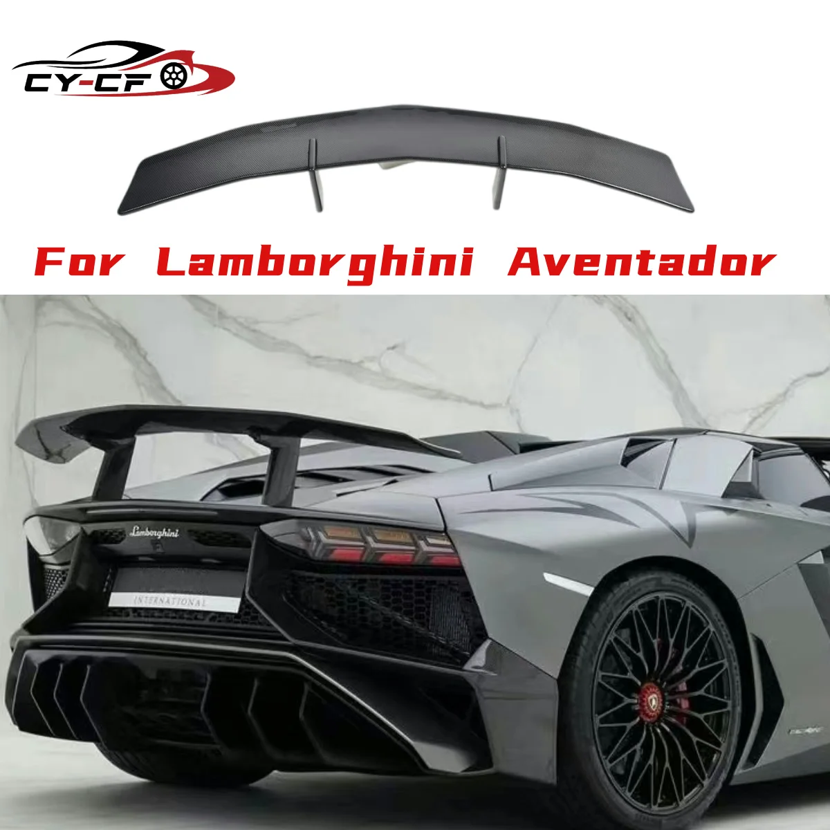 

SV Style Dry Carbon Fiber Rear Spoiler For Lamborghini Aventador LP700 LP720 LP750 GT Wing