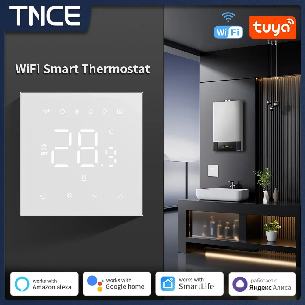 

TNCE Tuya wifi Thermostat controller, Electric Floor Heating Water/Gas Boiler, smart Temperature Control Voice Google Home Alexa