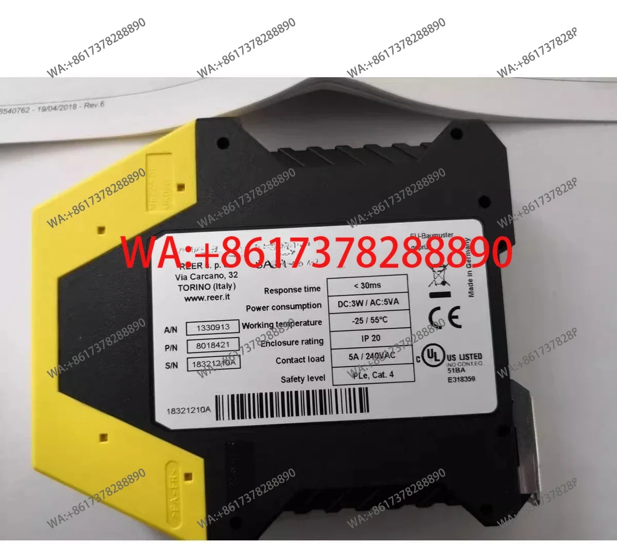 Italy original import brand safety relay AD SRE4 in stock