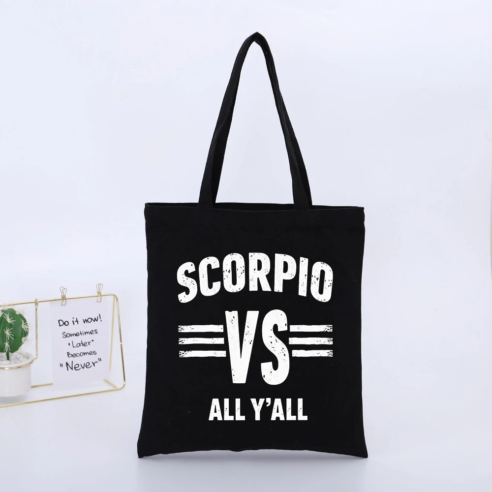 Slogan-style Graphic Canvas Tote Bag, Casual Style for Daily Shopping and Urban Outings
