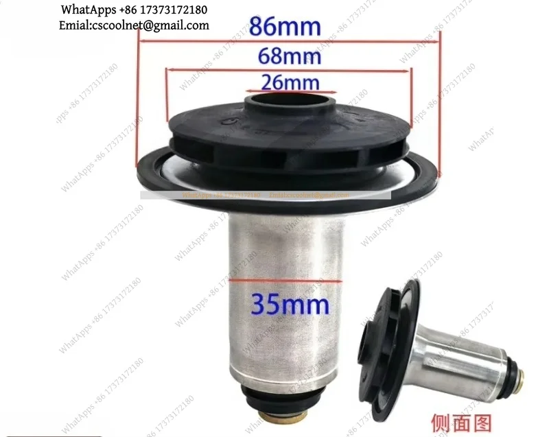 JS03 Boiler Pump Rotor Black Cover 68mm Compatible with Wall Mounted Circulation Pump Replacement Part