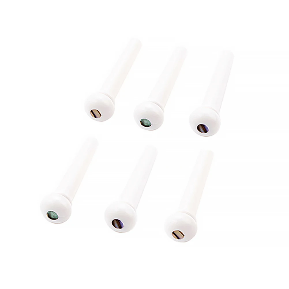 

6 Pcs Bridge Pegs String Studs Plastic Guitar String Studs Pins Replacement Acoustic Guitar Accessories End Pin Tools