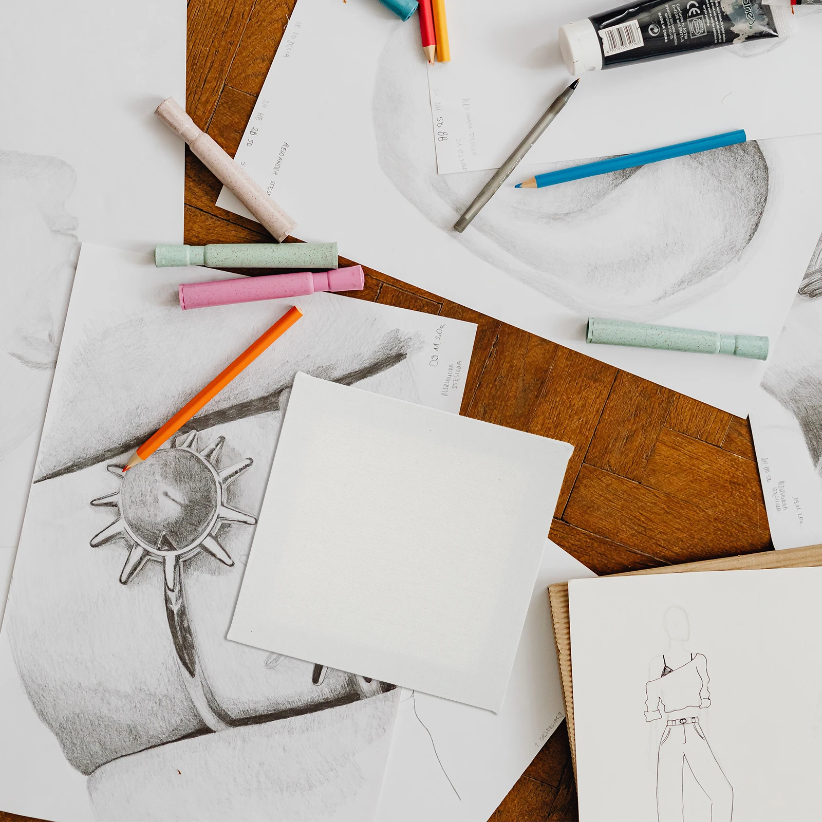 

2Pcs Painting Frame Oil Painting Canvas DIY Set Long Service Life Exquisite Details Picture Frame Decor