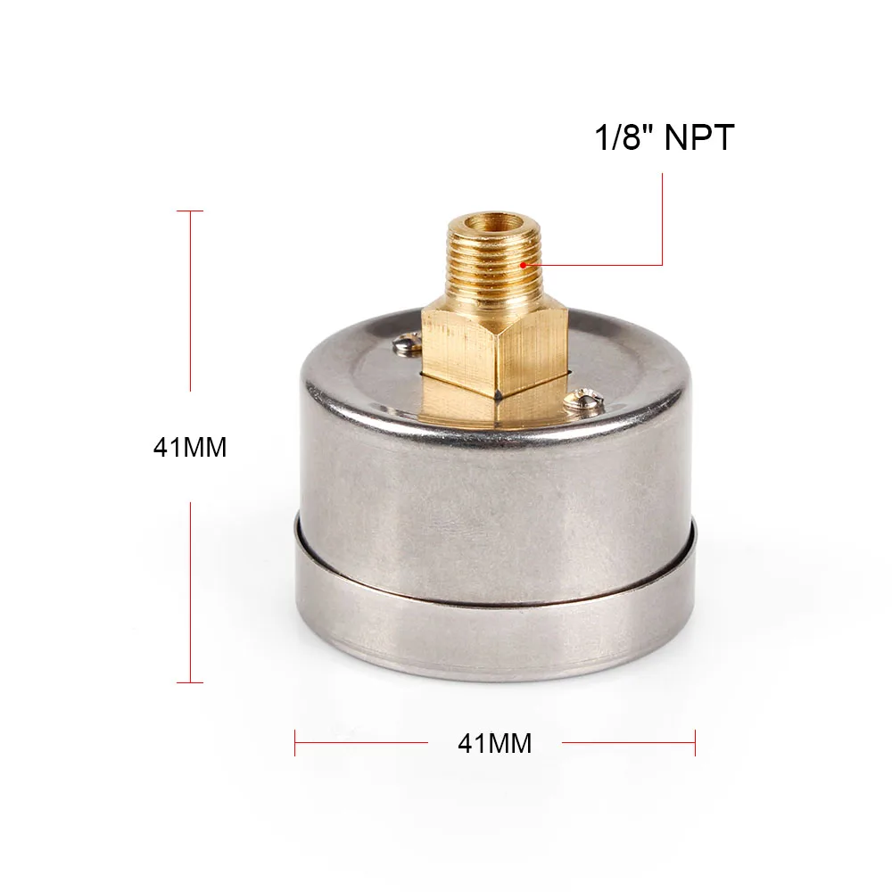 1/8 ด้าย NPT การใช้เครื่องวัดความดันไม่มีของเหลว 0-140PSI เครื่องวัดความดันน้ํามันตัวควบคุมรถ Retrofit อะไหล่ CAP012