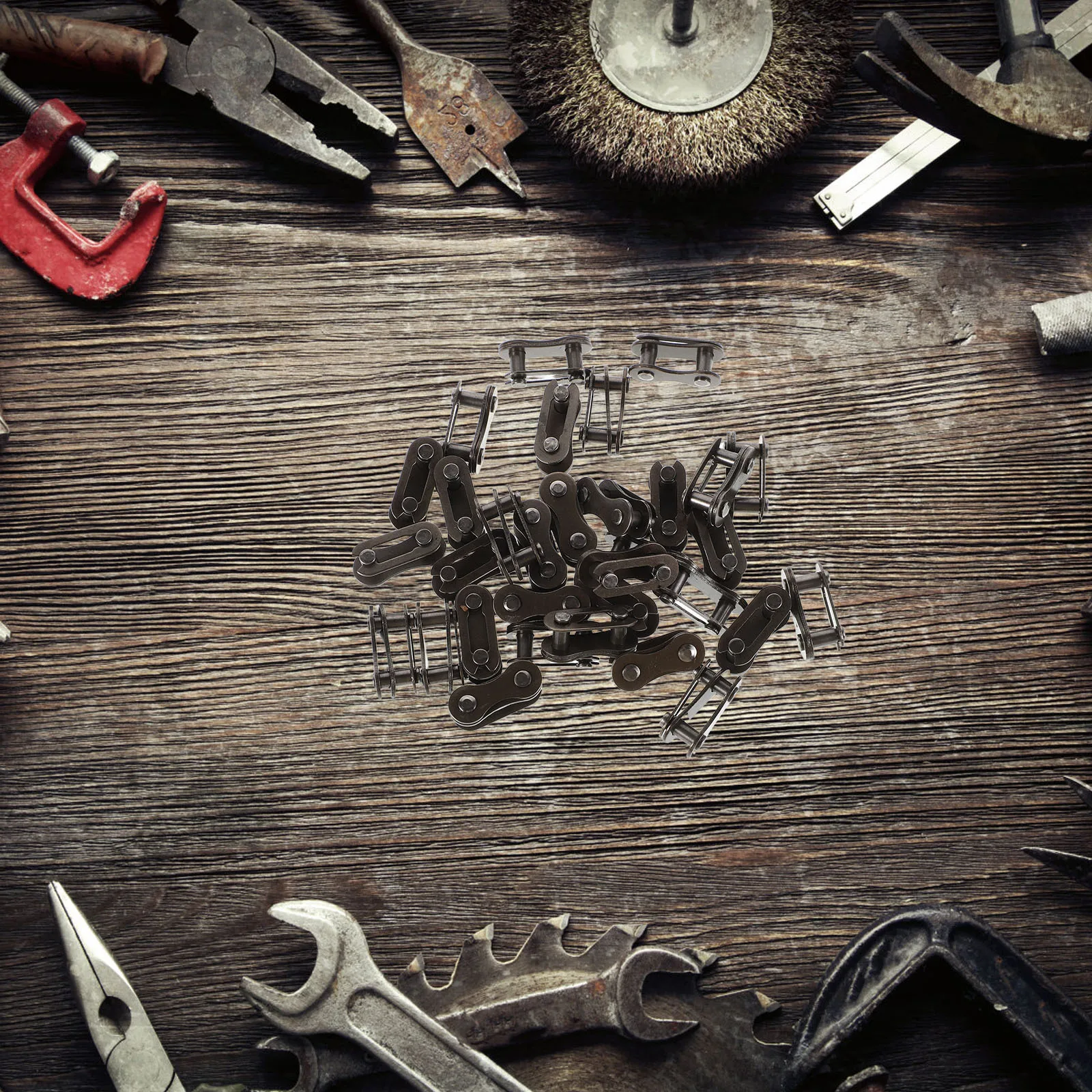 

40Pcs Bicycle Chain Link Buckle Durable Quick Install Cycling Accessory Metal Repair Part Dark Brown Chain Link