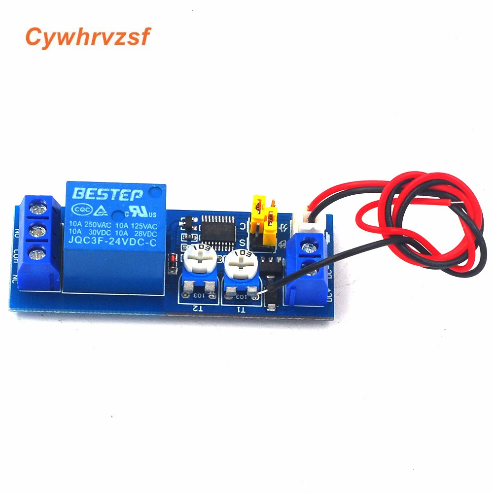 DC 5V 12V 24V Infinite Cycle Delay Timing Time Relay Timer Control ON-OFF Loop Switch Module Double Adjustable 0-100 Mminutes