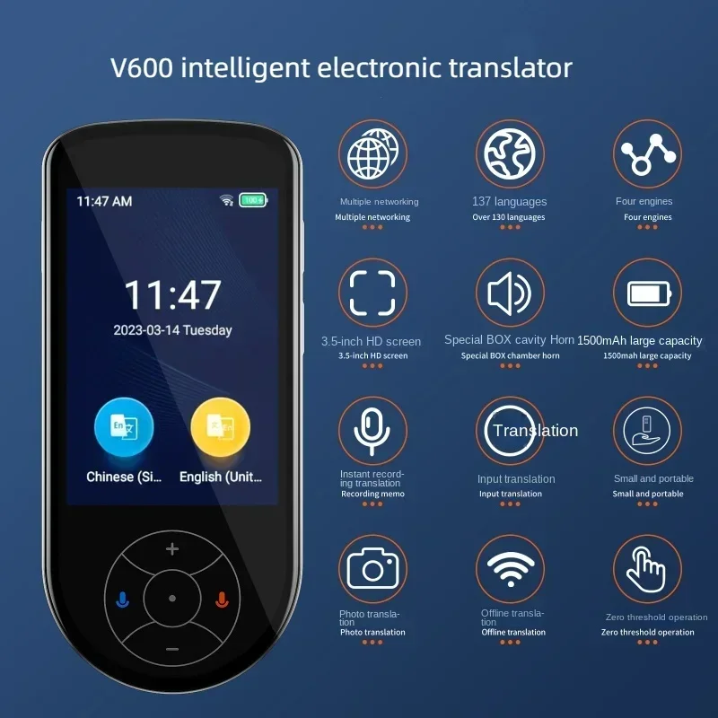 Language Instant Voice  OfflineIn Telligent Wireless Translator