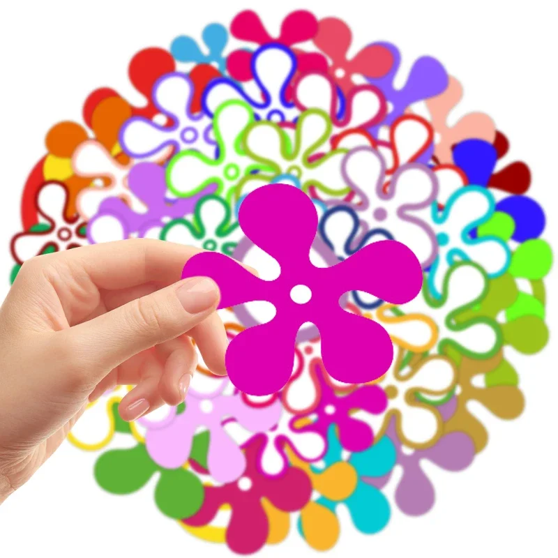 50PCS Simple Flowers Graffiti Stickers Cartoon Hand Painted Plant INS Style Decals Waterproof Creative Sticker for Scrapbooking