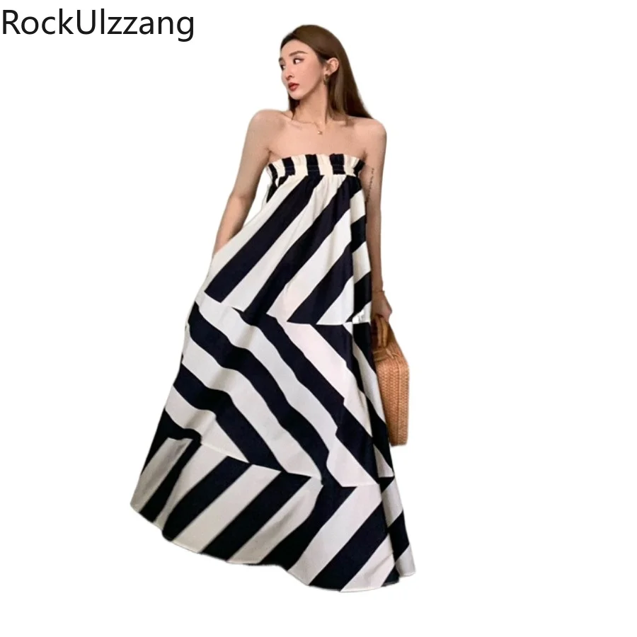 black and white striped maxi dress plus size Command 100% Polyester Dress Coat Womens - F1 38833