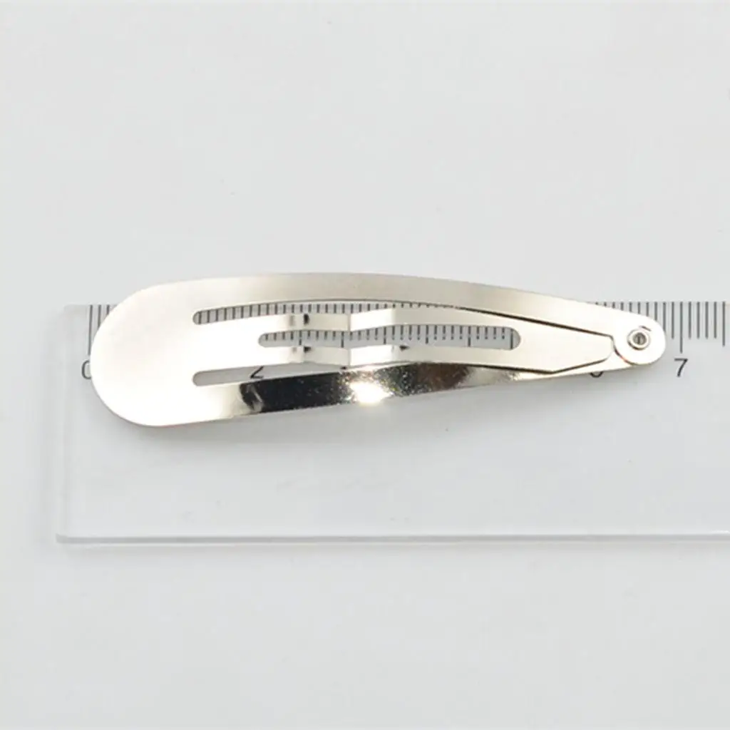 Exquisite Metal Hair Clip Barrette Snap Hairpin Water Drop DIY Craft for Thick Hair Styling