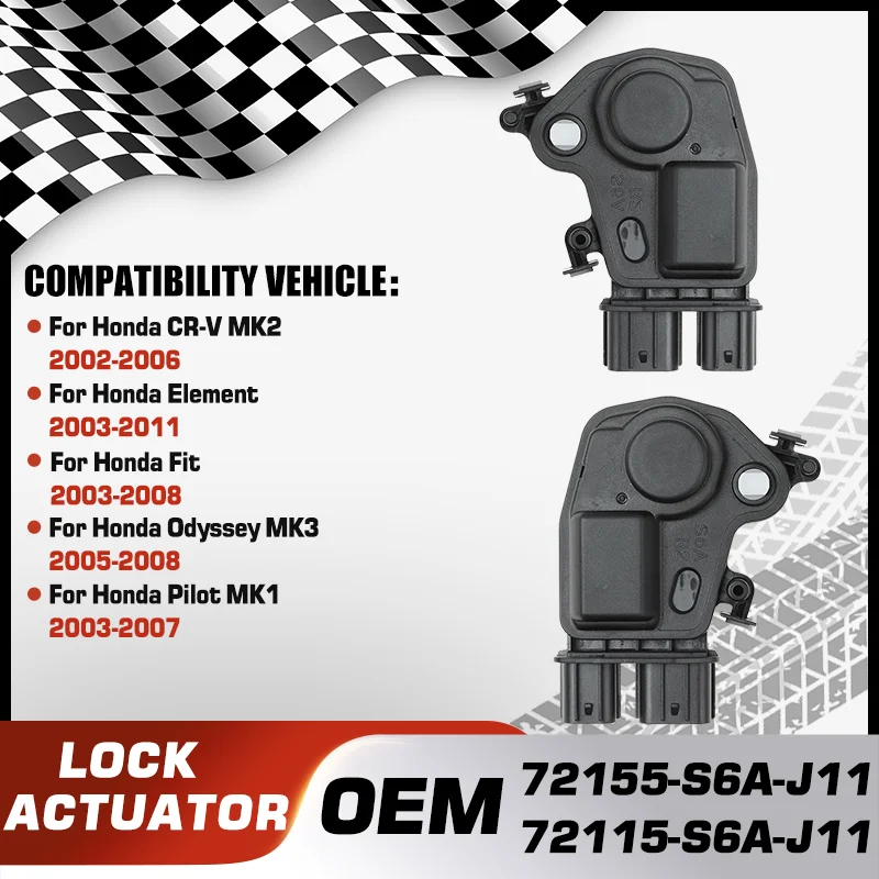 Atuador de fechadura elétrica para porta de carro, sistema de fechamento suave para honda odyssey honda piloto honda accord honda MR-V honda CR-V honda element