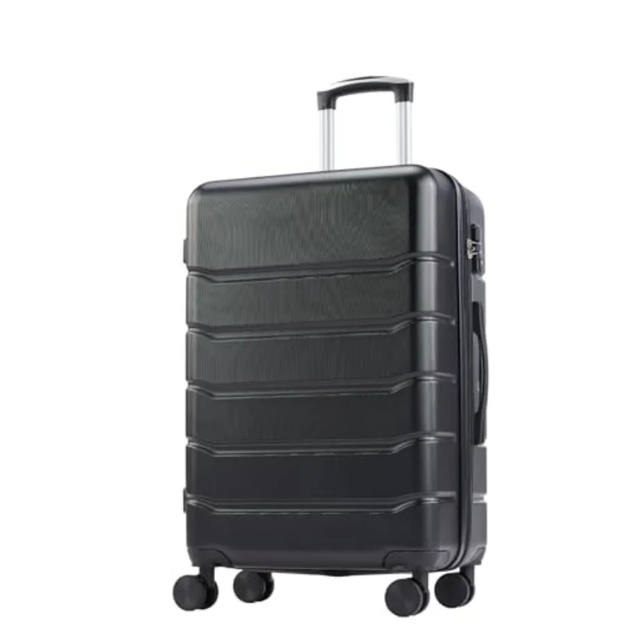 

Чемодан ch Luggage с жестким корпусом и колесами-спиннерами, легкий, из ABS-пластика, для регистрируемого багажа, с замком TSA, расширяемый, средний размер S